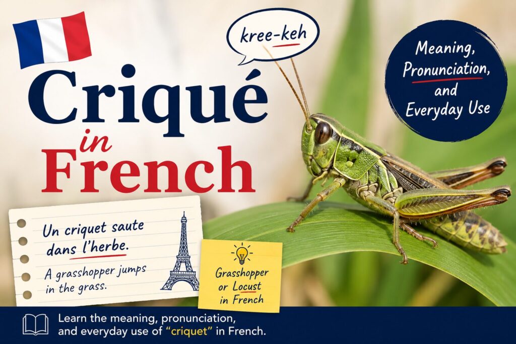 Criqué in French: Meaning, Pronunciation, and Everyday Use Criqué